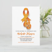 Leukemie Bewustzijn Oranje Lint Kankervrij feest Kaart (Staand voorkant)