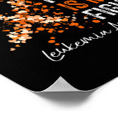 Leukemie Bewustzijn Oranje lint Mijn moeder's geve Poster (Hoek)