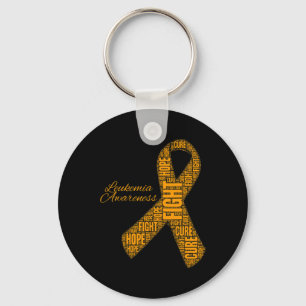 Leukemie Bewustzijn oranje lint vecht hoop genezin Sleutelhanger
