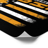 Leukemie Bewustzijn Oranje Ribbon USA Flag Warrior Poster (Hoek)