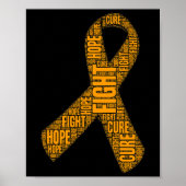 Leukemie Bewustzijn Oranje Vecht Hoop Cure Ribbon Poster (Voorkant)