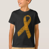 Leukemie Bewustzijn Oranje Vecht Hoop Cure Ribbon T-shirt (Voorkant)