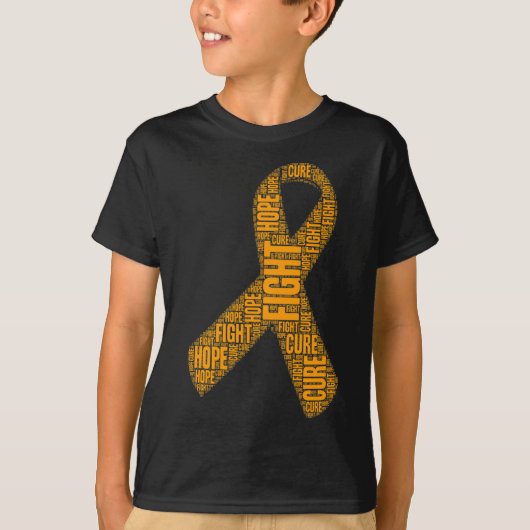 Leukemie Bewustzijn Oranje Vecht Hoop Cure Ribbon T-shirt (Voorkant)