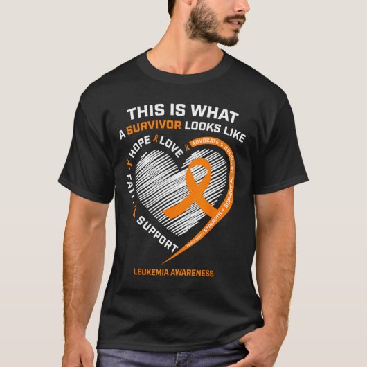 Leukemie Bewustzijn Overlevende Geschenken Mannen T-shirt (Voorkant)
