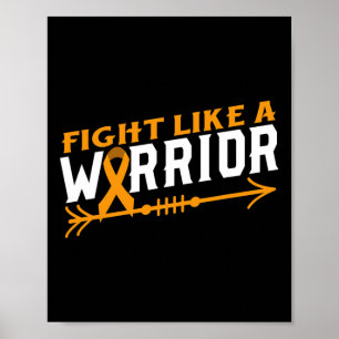 Leukemie bewustzijn Vecht als een krijger Bloedkan Poster