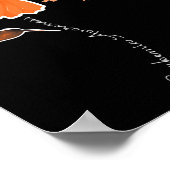 Leukemie Bewustzijn Warrior Oranje Lint Zonnebloem Poster (Hoek)