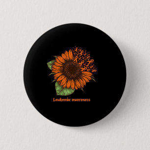 Leukemie Bewustzijn Zonnebloem Gift Warrior Surviv Ronde Button 5,7 Cm