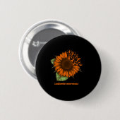 Leukemie Bewustzijn Zonnebloem Gift Warrior Surviv Ronde Button 5,7 Cm (Voorkant /achterkant)
