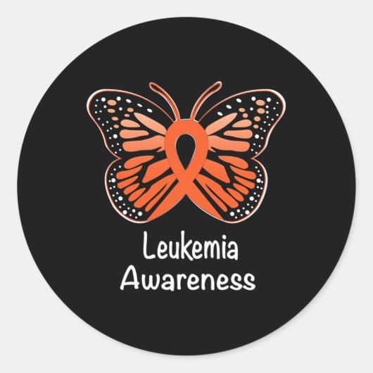 Leukemie Bewustzijner ondersteuning Survivor Sinaa Ronde Sticker (Voorkant)