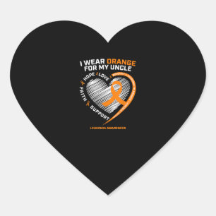 Leukemie Bewustzijnsvermogen Shirten Oom Mannen Ki Hart Sticker