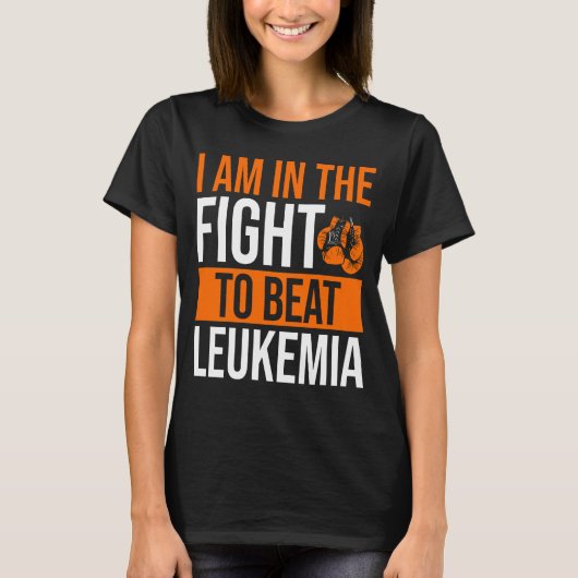 Leukemie Bewustzijnsvoorlichting Ribbenzalmziekte T-shirt (Voorkant)