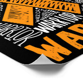 Leukemie Bloedkanker Aankomst Oranje Ribbon Awaren Poster (Hoek)