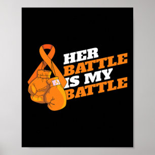 Leukemie Bloedkanker Bewustzijn Oranje Lint Boxi Poster