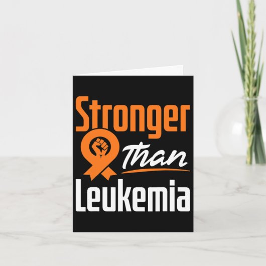Leukemie Bloedkanker Bewustzijn Warrior Fighter ST Kaart (Voorkant)