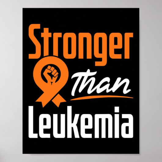 Leukemie Bloedkanker Bewustzijn Warrior Fighter ST Poster (Voorkant)