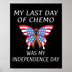 Leukemie Bloedkanker VS Amerikaanse vlag Onafhanke Poster