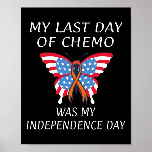 Leukemie Bloedkanker VS Amerikaanse vlag Onafhanke Poster (Voorkant)
