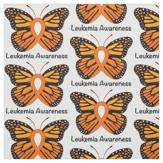 Leukemie Butterfly Awareness Ribbon Stof (Swatch)