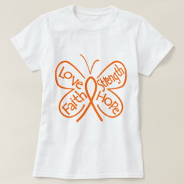 Leukemie Butterfly Inspirerende woorden T-shirt
