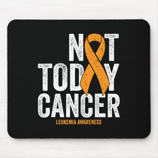 Leukemie Cancer Awareness Lint Niet Vandaag Oranje Muismat (Voorkant)