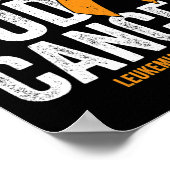 Leukemie Cancer Awareness Lint Niet Vandaag Oranje Poster (Hoek)