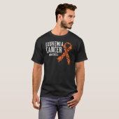 Leukemie Cancer Awareness Oranje Ribbon Support T-shirt (Voorkant volledig)