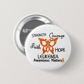 Leukemie Celtic Butterfly 3 Ronde Button 5,7 Cm (Voorkant /achterkant)