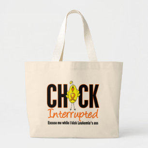 Leukemie Chick onderbroken Grote Tote Bag