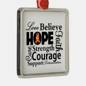 Leukemie Collage of Hope Metalen Ornament (Rechts)
