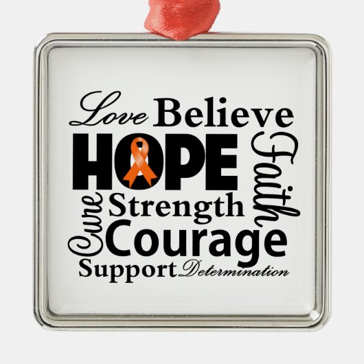 Leukemie Collage of Hope Metalen Ornament (Voorkant)