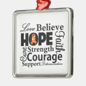 Leukemie Collage of Hope Metalen Ornament (Links)