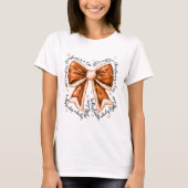Leukemie Cure Christmas Bow Shirt (Voorkant)