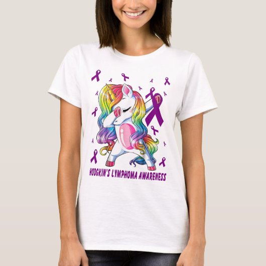 Leukemie dabbing Unicorn Warrior T-shirt (Voorkant)