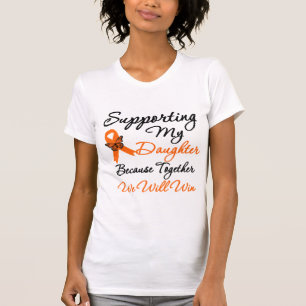 Leukemie die mijn dochter ondersteunt t-shirt