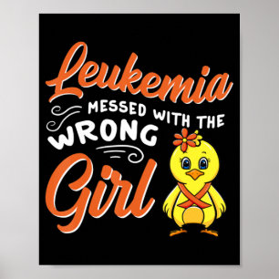 Leukemie die overkomt met de verkeerde griekgriepp poster
