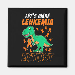 Leukemie Dinosaur Sinaasappel Ribbon Hematoloog Re Magneet