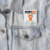 Leukemie Elke dag dat ik mijn zoon mis Vierkante Button 5,1 Cm (In situ)