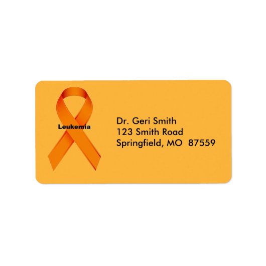 Leukemie Etiket (Voorkant)