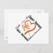 Leukemie Faith Hope Love Butterfly Briefkaart (Voorkant / Achterkant)