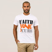 Leukemie Faith Love Cure T-shirt (Voorkant volledig)