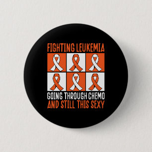 Leukemie gaat door chemo en nog steeds deze dag ronde button 5,7 cm