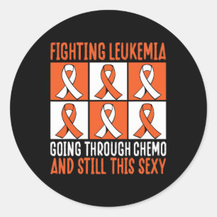 Leukemie gaat door chemo en nog steeds deze dag ronde sticker