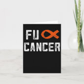 Leukemie geschenken voor vrouwen FCK kanker chemo  Kaart (Voorkant)