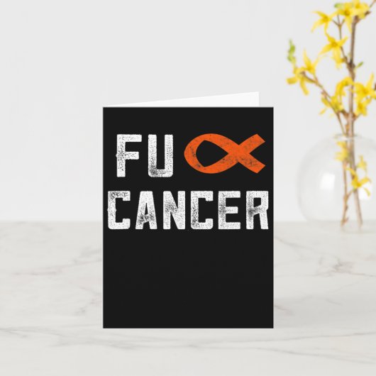 Leukemie geschenken voor vrouwen FCK kanker chemo  Kaart (Gele Bloem)