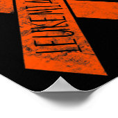 Leukemie geschenken voor vrouwen FCK kanker chemo Poster (Hoek)