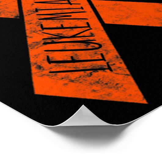 Leukemie geschenken voor vrouwen FCK kanker chemo  Poster (Hoek)