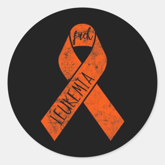 Leukemie geschenken voor vrouwen FCK kanker chemo  Ronde Sticker (Voorkant)