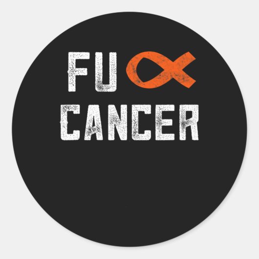 Leukemie geschenken voor vrouwen FCK kanker chemo Ronde Sticker (Voorkant)
