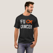 Leukemie geschenken voor vrouwen FCK kanker chemo  T-shirt (Voorkant volledig)