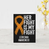 Leukemie Haar strijd is mijn strijd tegen leukemie Kaart (Gele Bloem)